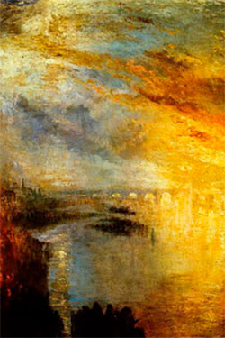 Il Fuoco del Palazzo del Parlamento A Londra - William Turner